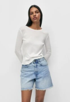 PULL & BEAR Bermuda- Jeansshort - Light Blue Denim