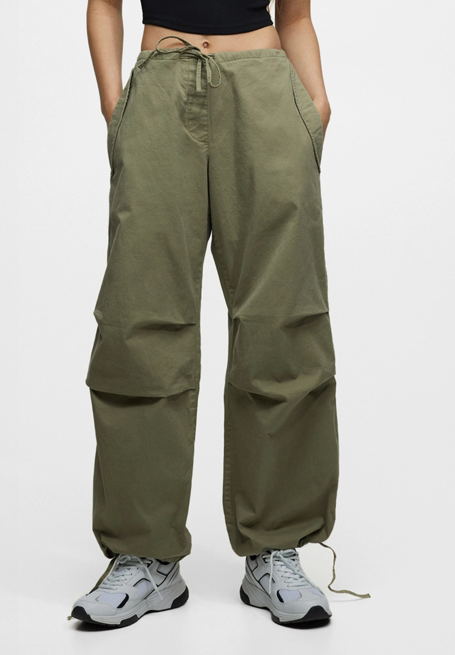 PULL & BEAR Parachute - Broek - Khaki