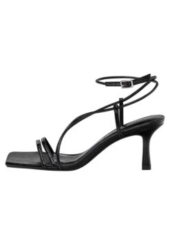 PULL & BEAR Tacón Tiras - Sandalen - Black