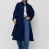 PULL & BEAR Oversized - Trenchcoat - Dark Blue