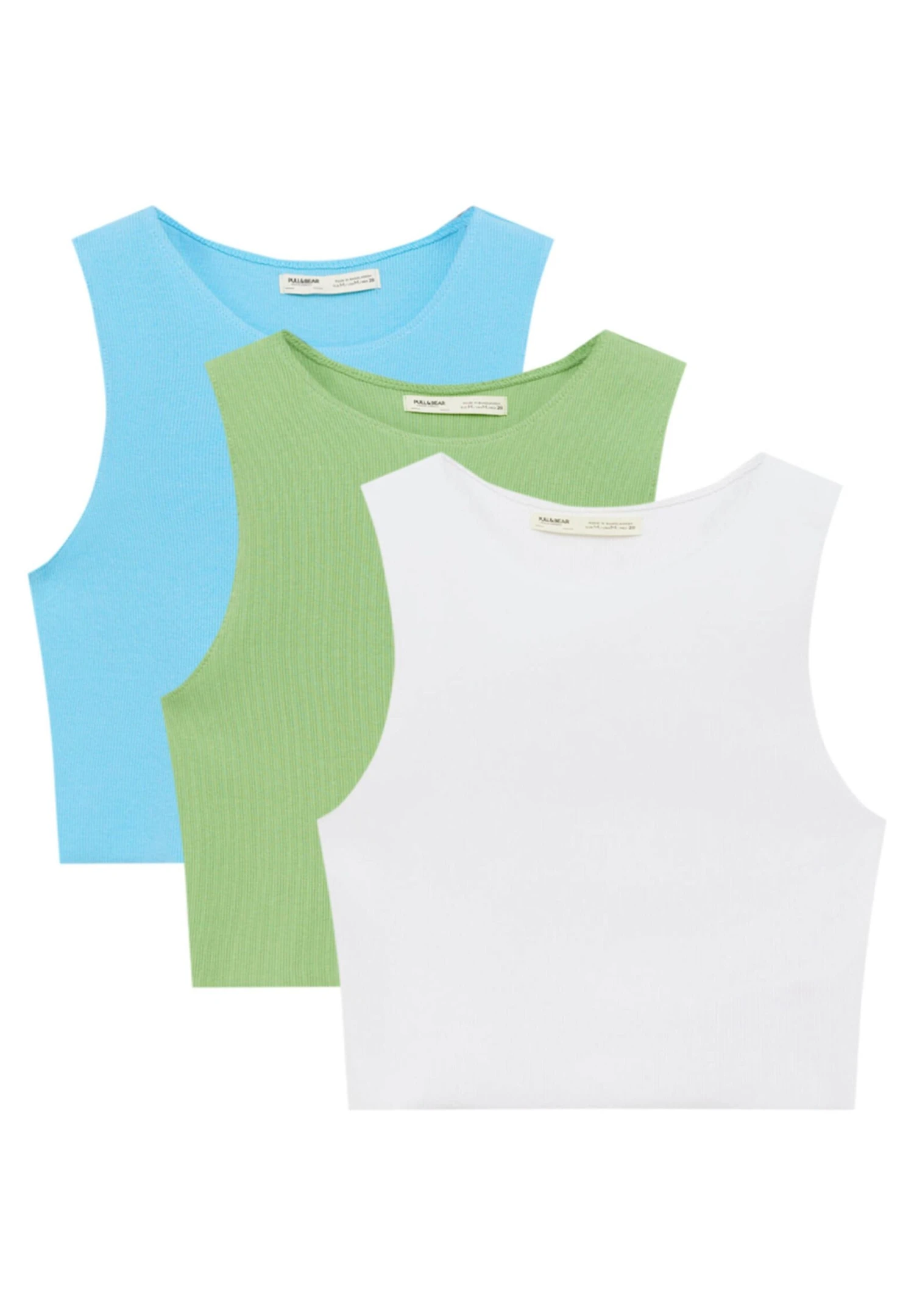 PULL & BEAR Basic 3 Pack - Top - Green - Afbeelding 5