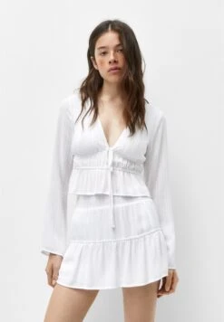PULL & BEAR With An Elasticated Waist - Blouse - White