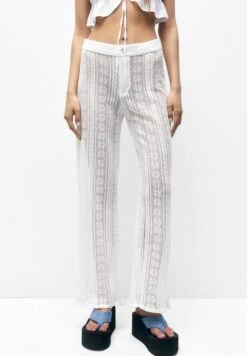 PULL & BEAR Openwork - Broek - White