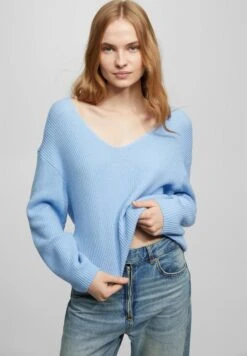 PULL & BEAR Purl - Trui - Blue Denim