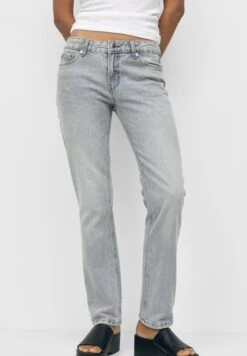 PULL & BEAR Low-Waist - Slim Fit Jeans - Grey