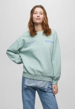 PULL & BEAR Printed - Sweater - Light Green