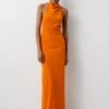 PULL & BEAR Long Halter- Maxi-Jurk - Orange