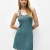 PULL & BEAR Short- Gebreide Jurk - Mottled Green