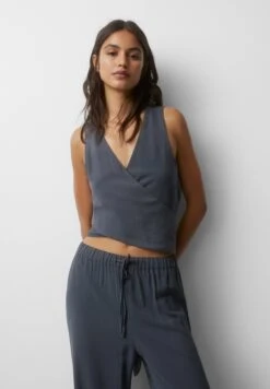 PULL & BEAR Rustic Multiway Surplice- Top - Grey