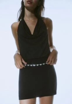 PULL & BEAR Heart Link- Riem - Silver Coloured