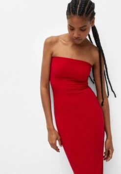 PULL & BEAR Long Strapless - Galajurk - Red