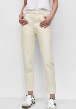 PULL & BEAR Mom - Jeans Tapered Fit - Mottled Beige