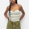 PULL & BEAR Bandeau- Top - Khaki