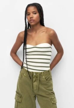 PULL & BEAR Bandeau- Top - Khaki