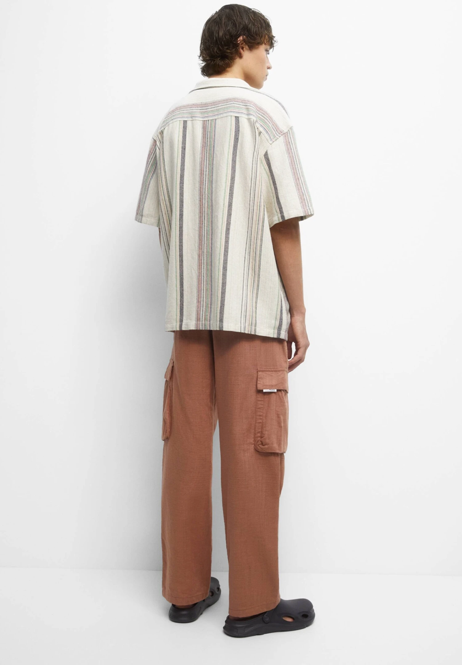 PULL & BEAR Short Sleeve Rustic - Overhemd - Beige - Afbeelding 5