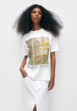 PULL & BEAR Vincent Van Gogh - T-Shirt Print - White