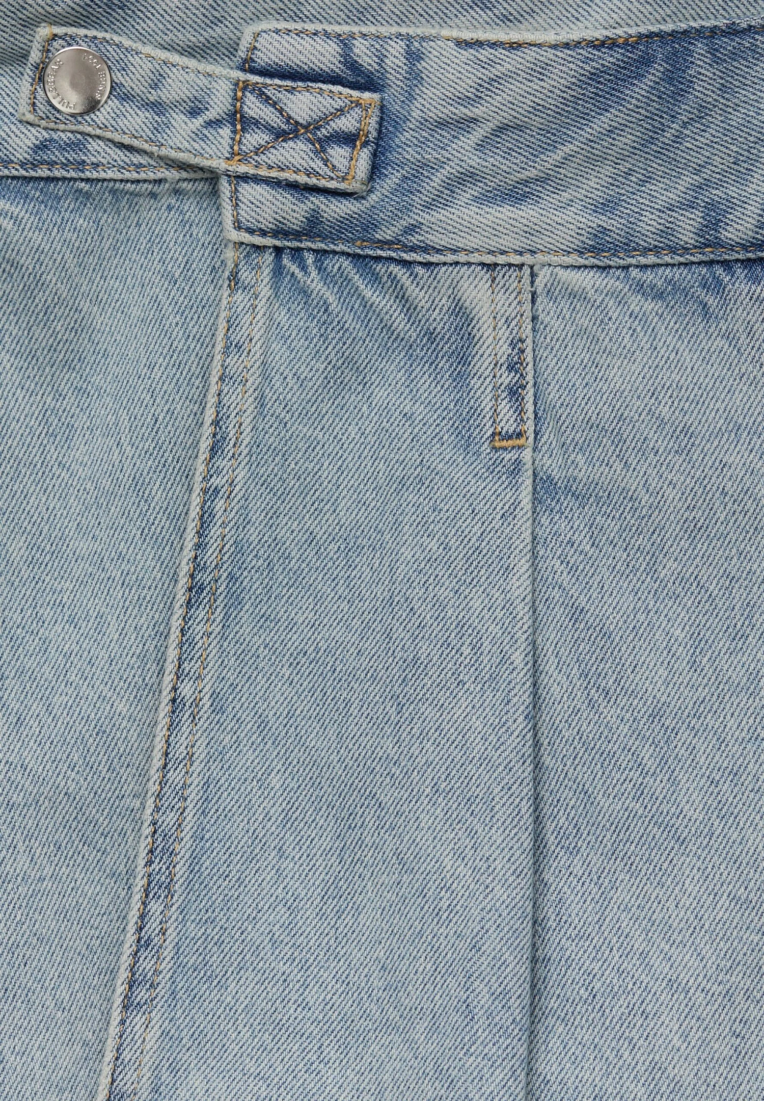 PULL & BEAR With Box Pleats- Wikkelrok - Stone Blue Denim - Afbeelding 7