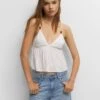 PULL & BEAR Openwork - Top - White
