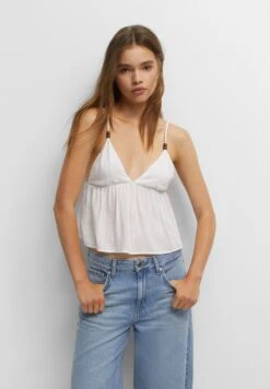 PULL & BEAR Openwork - Top - White