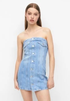 PULL & BEAR Corset - Spijkerjurk - Blue Denim