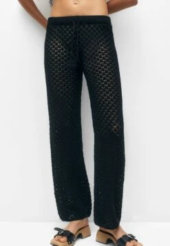 PULL & BEAR Open With Tassels - Broek - Black
