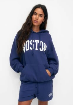 PULL & BEAR Boston University-Style - Hoodie - Dark Blue