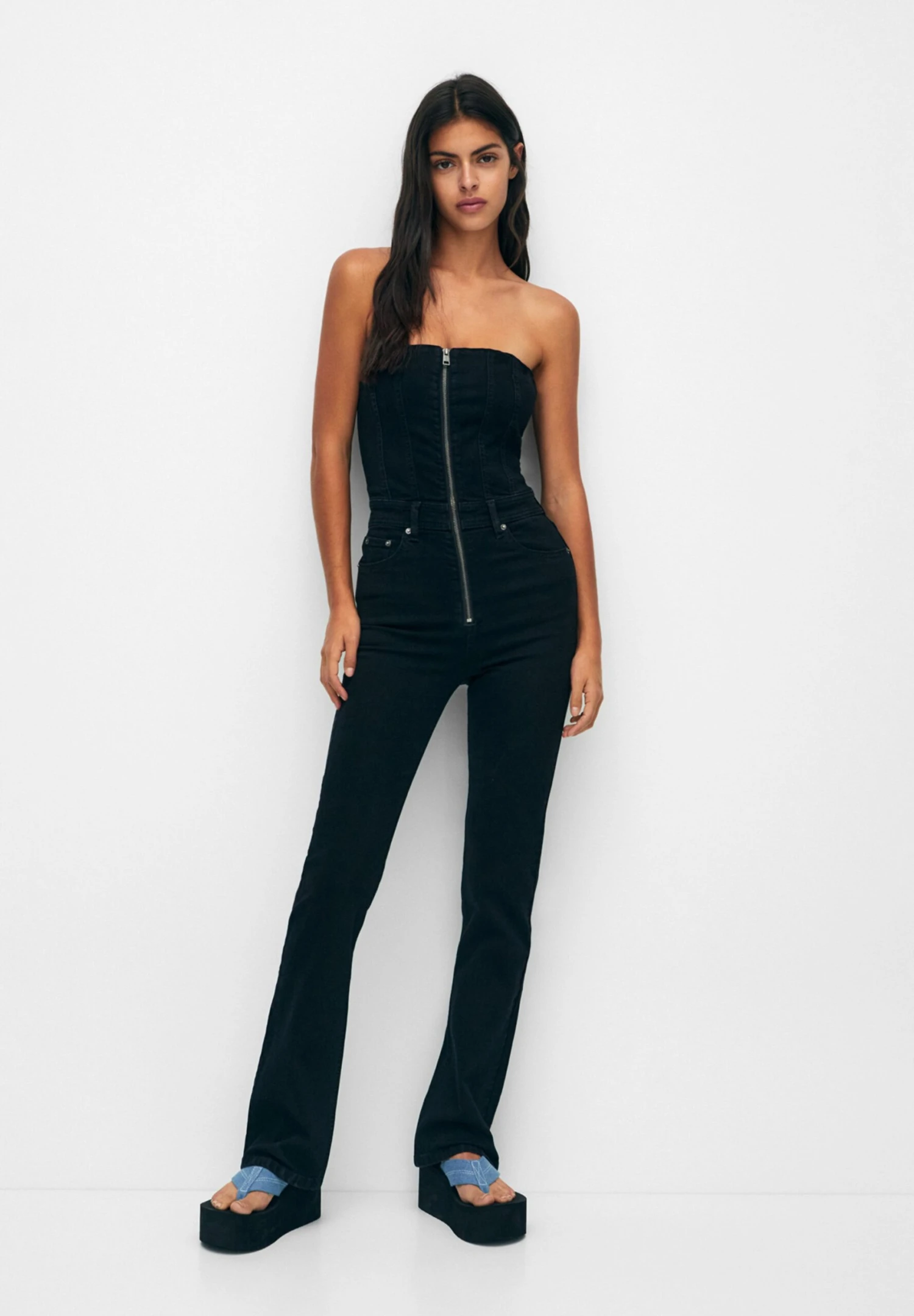 PULL & BEAR Corset - Jumpsuit - Black - Afbeelding 2