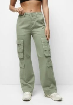 PULL & BEAR Basic With Multiple Pockets - Cargobroek - Green