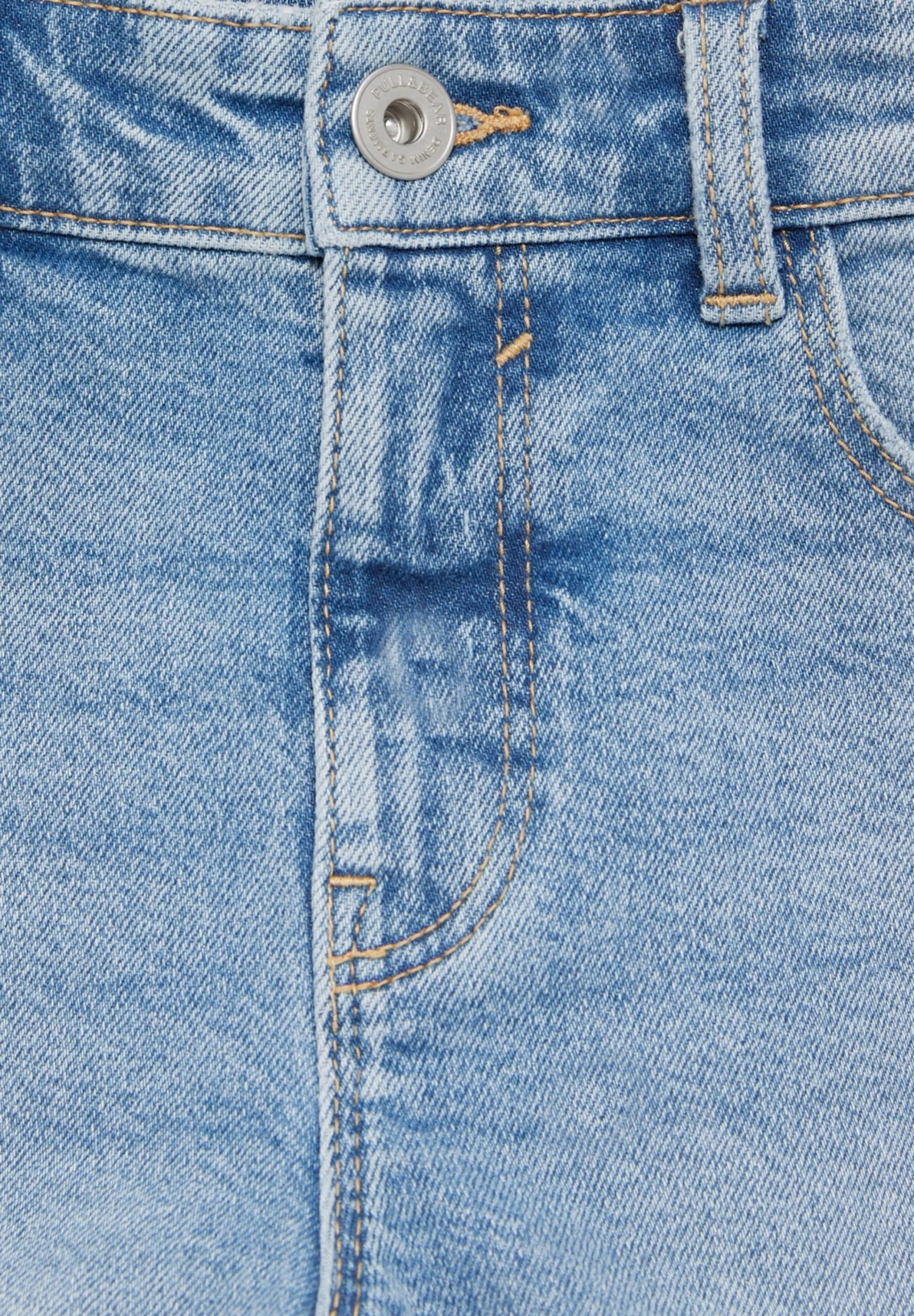 PULL & BEAR With Turn-Up Hems - Jeansshort - Light Blue Denim - Afbeelding 6