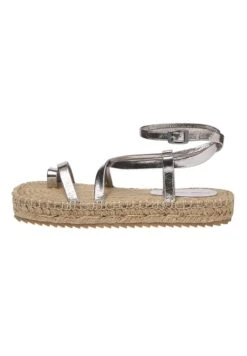 PULL & BEAR Metallic Multi-Strap - Teensandalen - Grey