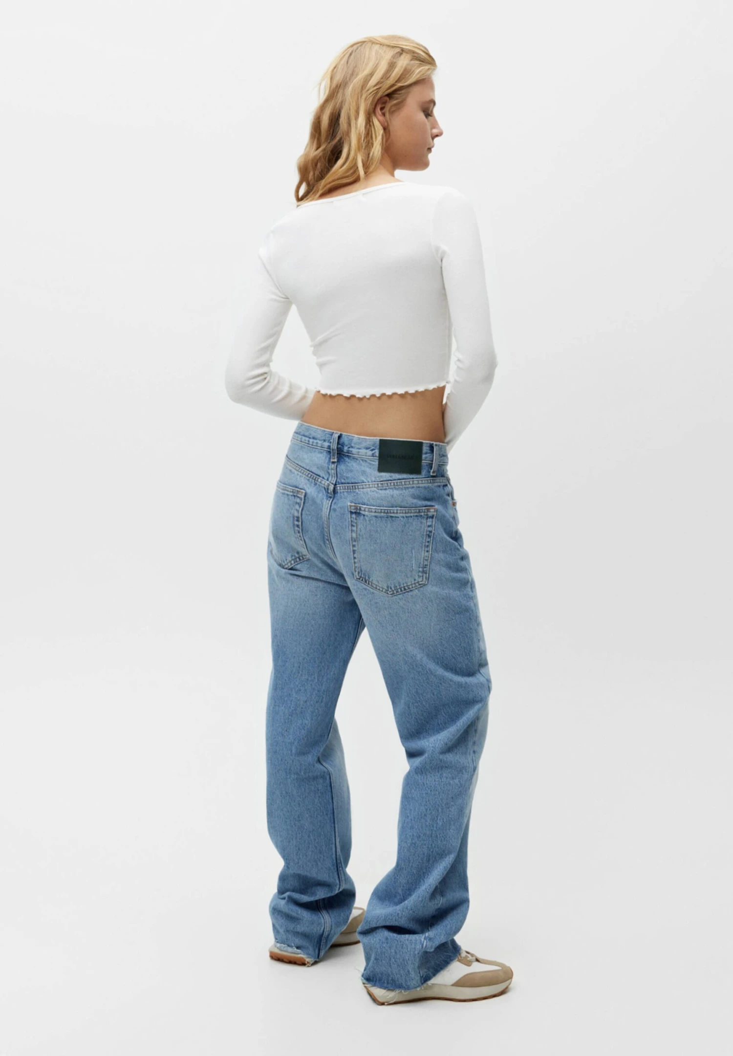 PULL & BEAR Pack Of 2- Longsleeve - Metallic Black/White - Afbeelding 3