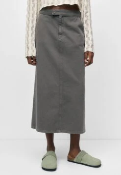 PULL & BEAR Long - A-Lijn Rok - Mottled Light Green