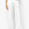PULL & BEAR Adjustable Waist - Cargobroek - White