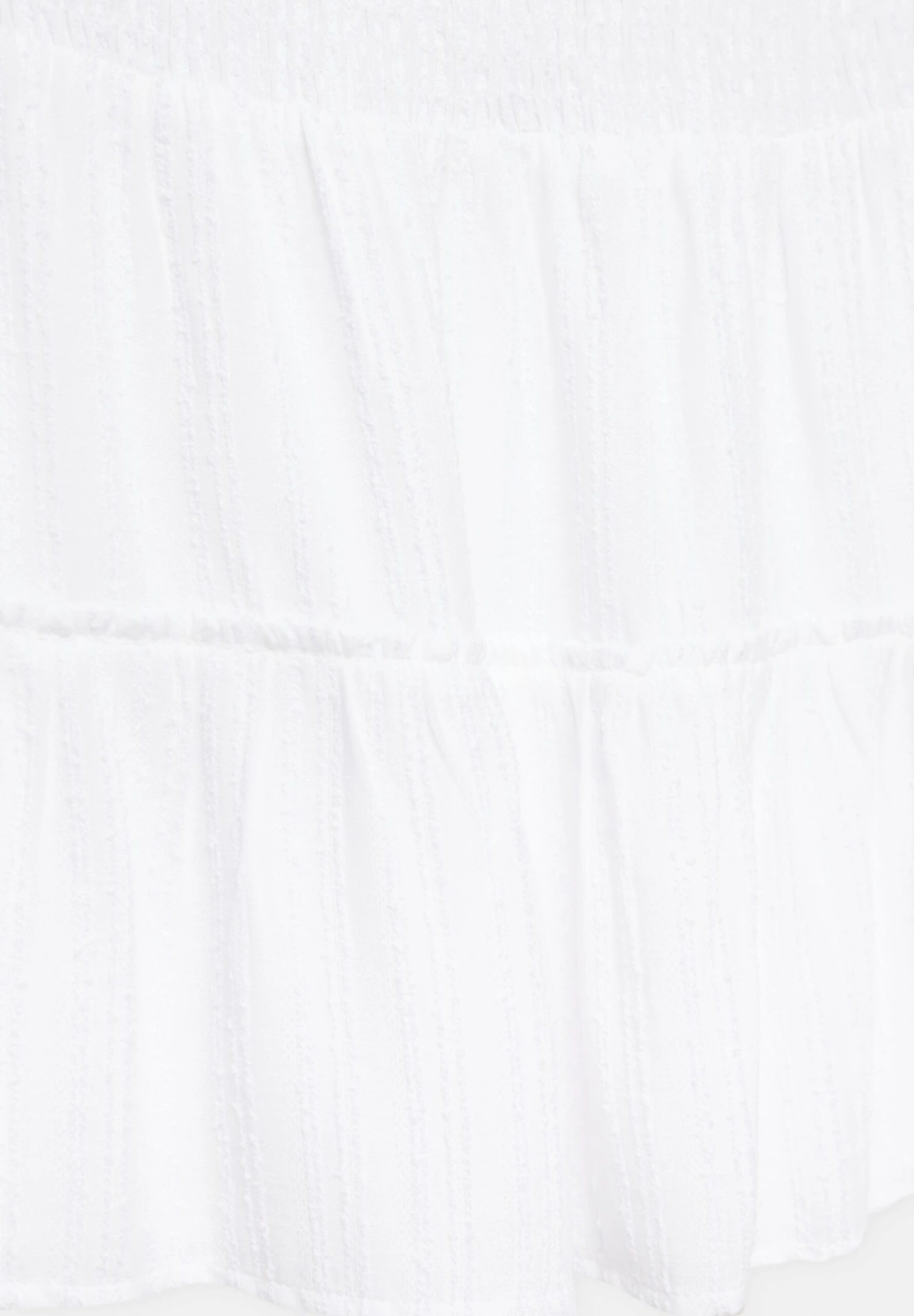 PULL & BEAR With Shirring And Ruffles - A-Lijn Rok - White - Afbeelding 6