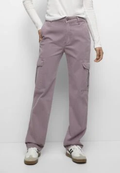 PULL & BEAR Pocket- Cargobroek - Mottled Purple