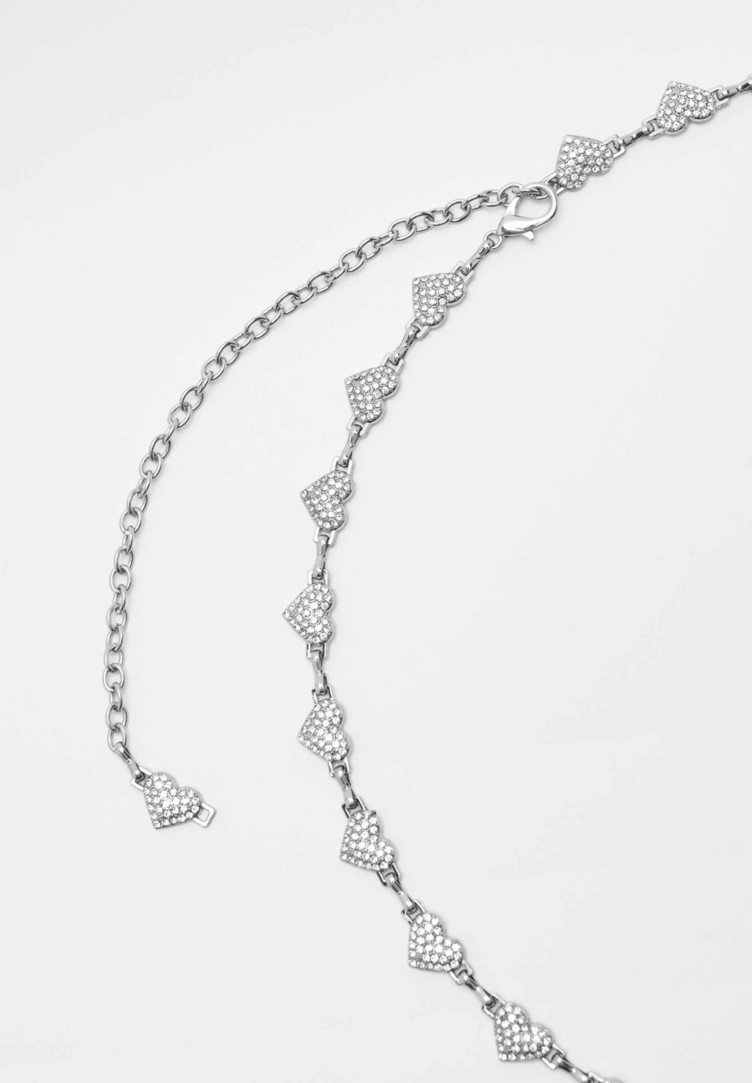 PULL & BEAR Heart Link- Riem - Silver Coloured - Afbeelding 4