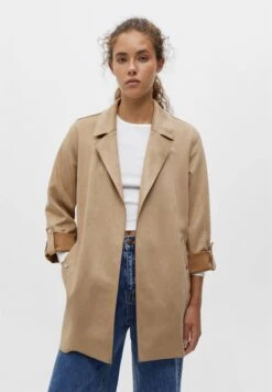 PULL & BEAR Jacket - Mantel - Beige