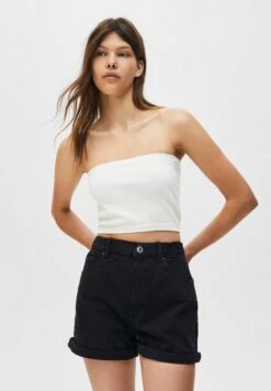 PULL & BEAR Jeansshort - Black