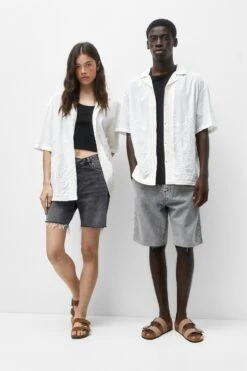 PULL & BEAR With Embroidered Detail - Overhemd - White