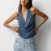 PULL & BEAR Halter - Top - Blue