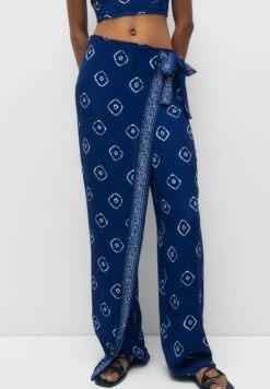 PULL & BEAR Knotted-Wrap - Broek - Blue
