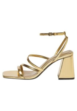PULL & BEAR Sandalen Met Hoge Hak - Gold Coloured