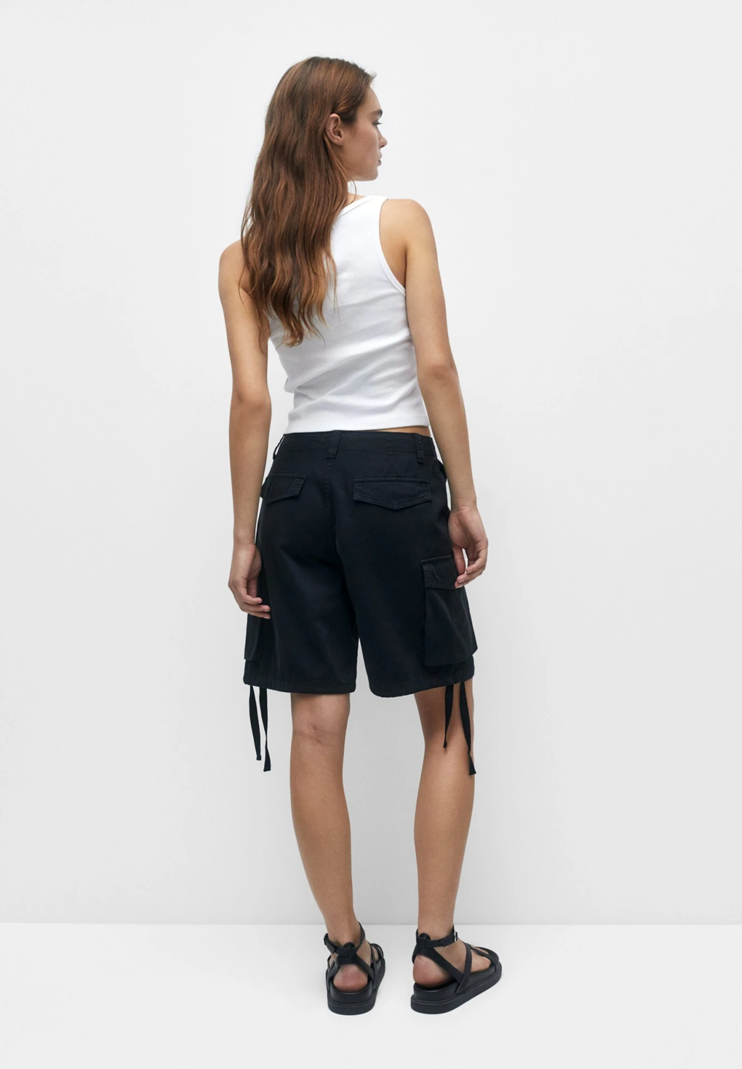 PULL & BEAR Bermuda- Shorts - Black - Afbeelding 3