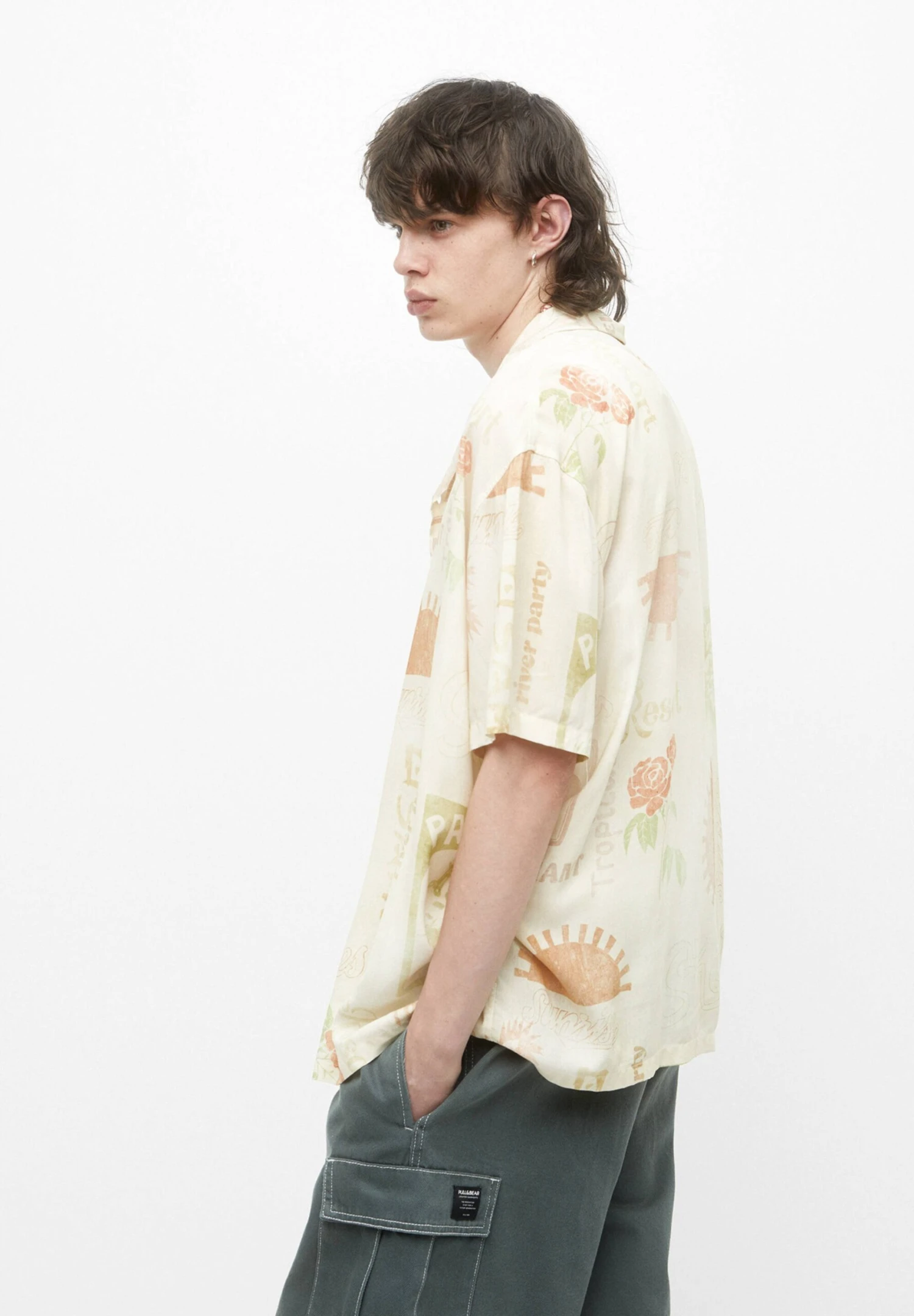 PULL & BEAR Print- Overhemd - White - Afbeelding 6