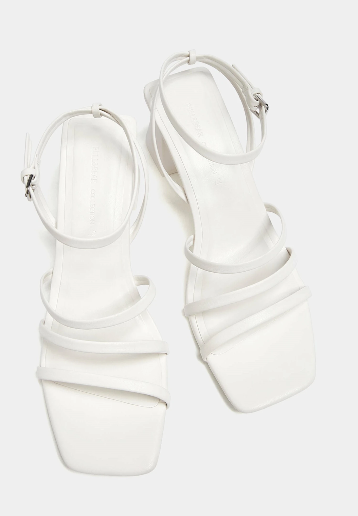 PULL & BEAR Strappy Heeled - Sandalen - White - Afbeelding 3