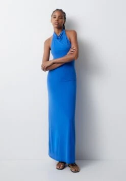 PULL & BEAR Long Halter- Maxi-Jurk - Blue