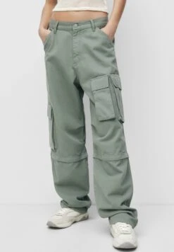 PULL & BEAR DetachableUnisex - Cargobroek - Green
