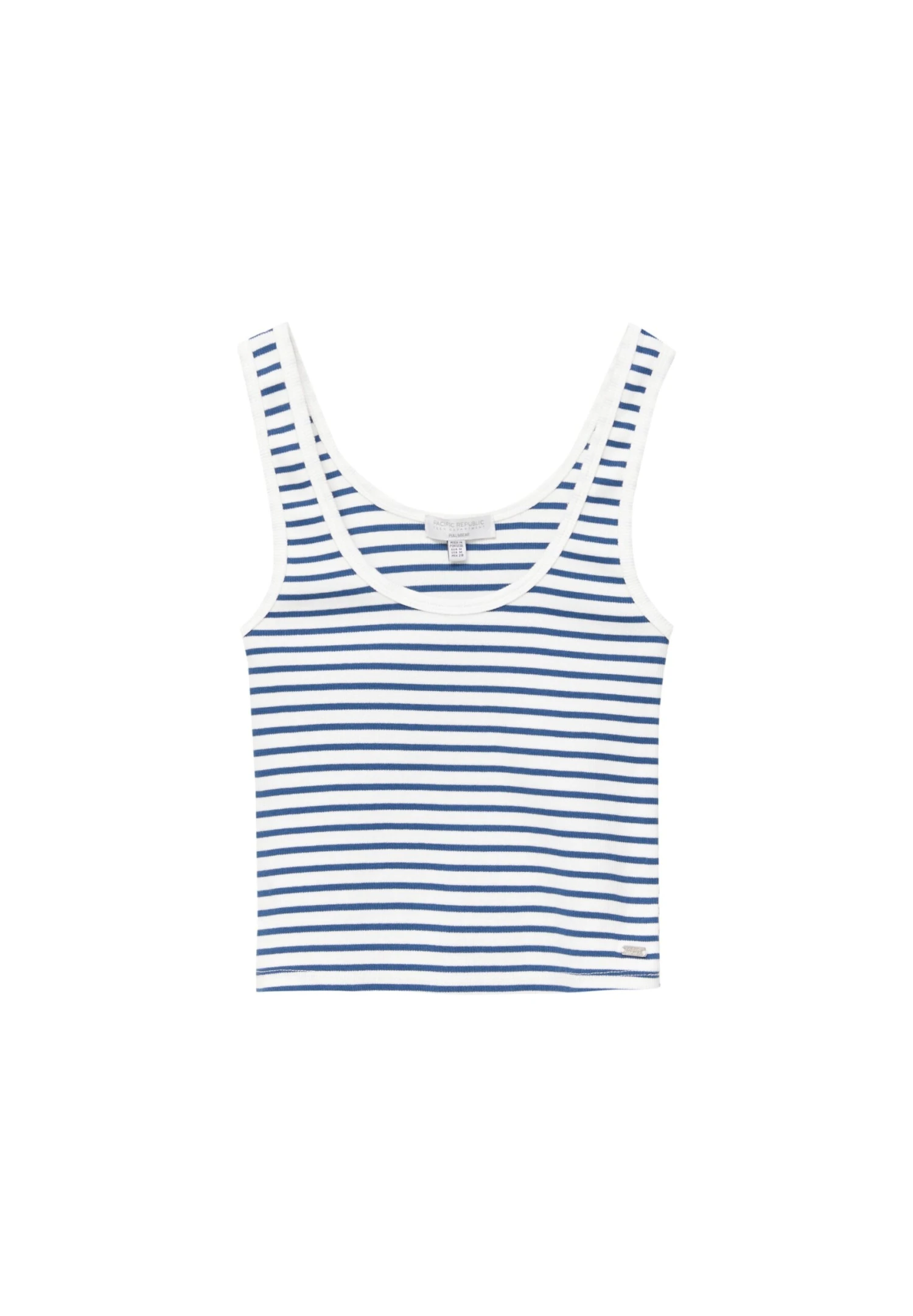 PULL & BEAR Basic Striped - Top - White - Afbeelding 5