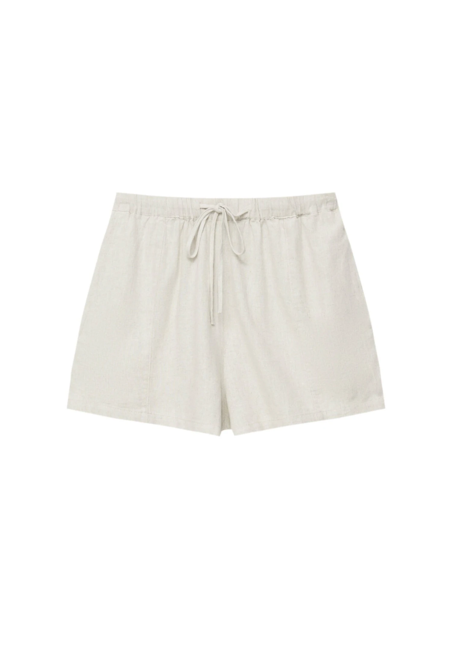 PULL & BEAR Flowing Rustic With Elasticated Waistband - Shorts - Sand - Afbeelding 6