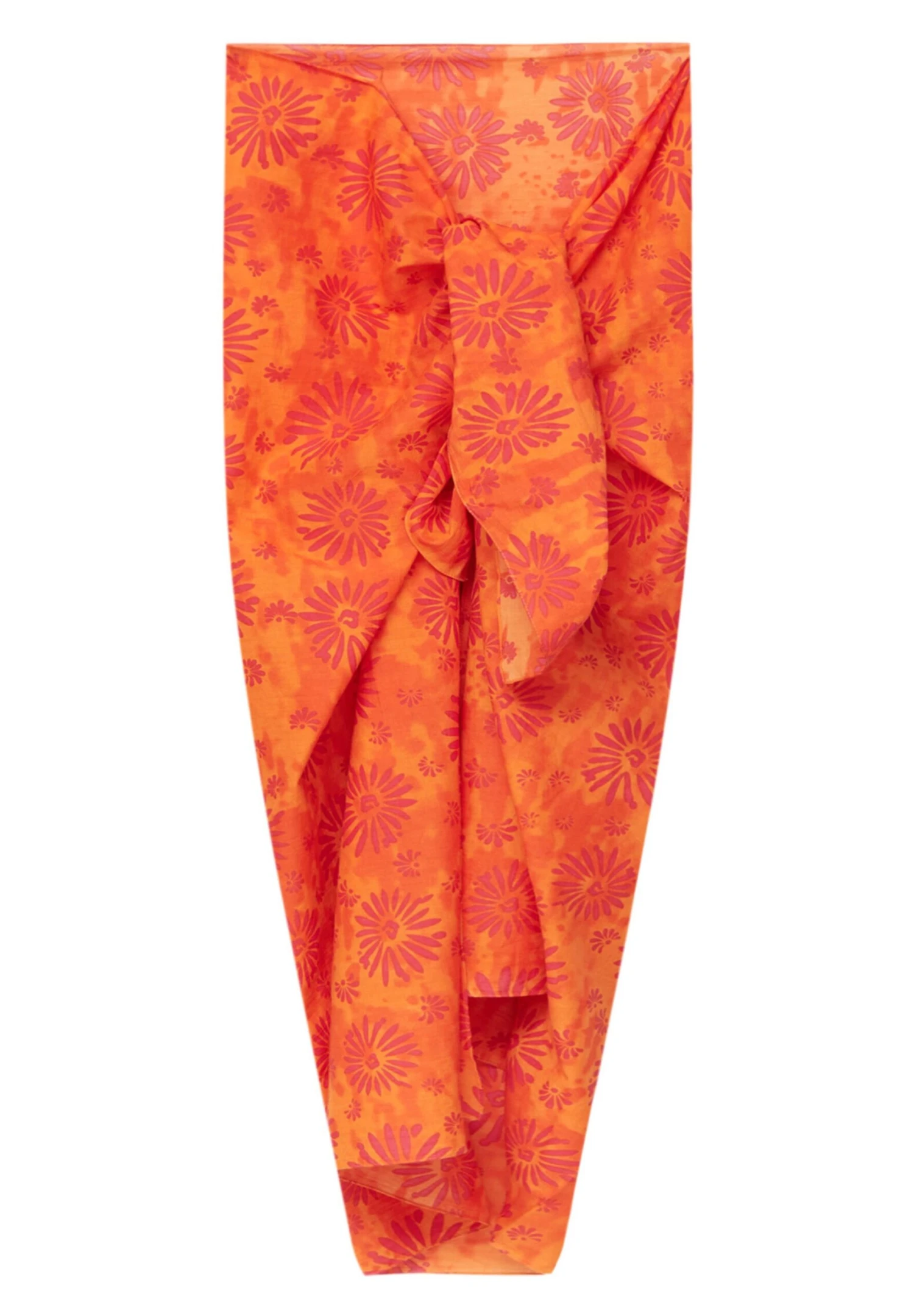 PULL & BEAR Floral Print Sarong - Strandaccessoire - Orange - Afbeelding 2